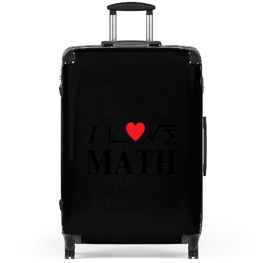 i love math Suitcases