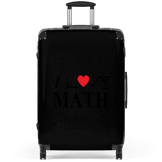 i love math Suitcases