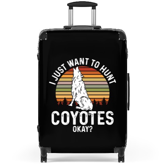 Coyote Trapping Coyote Hunting Yote Hunting Gift Suitcases