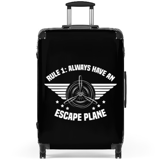 Airline Pilot Pun Escape Plane Aircraft Pilot Suitcases