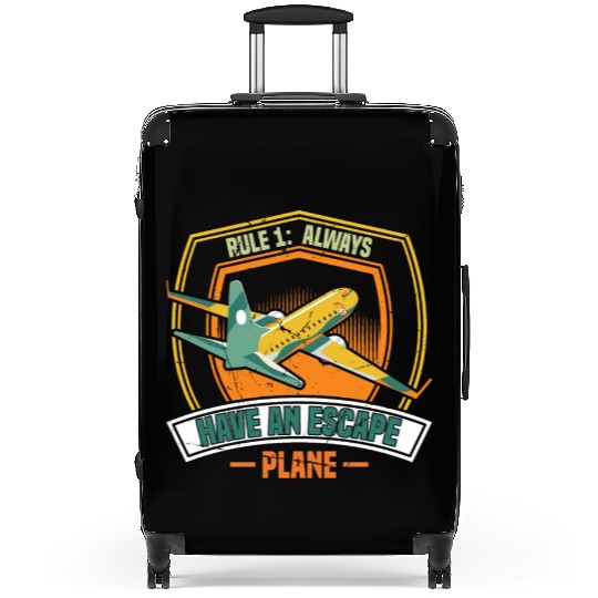 Airline Pilot Pun Escape Plane Aircraft Pilot Suitcases