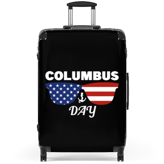Columbus Day Glasses America Suitcases