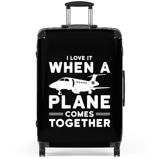 Airline Pilot Plane Comes Together Aircraft Pun Suitcases