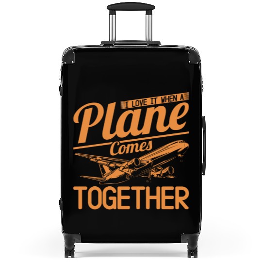 Airline Pilot Plane Comes Together Aircraft Pun Suitcases