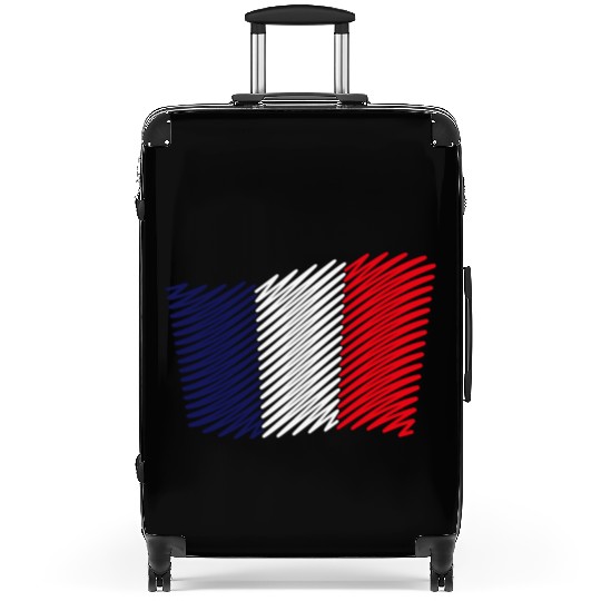 Flag Of The France / Tricolor (Scribble) Suitcases