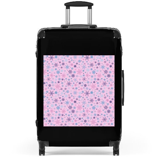 Snowflakes Pattern Colorful Suitcases