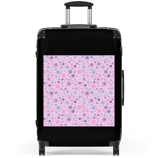 Snowflakes Pattern Colorful Suitcases