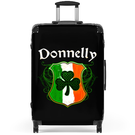 Donnelly Irish Surname Ireland Flag Shield Suitcases