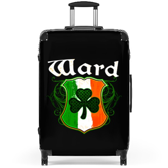 Ward Irish Surname Ireland Flag Shield Shamrock Suitcases