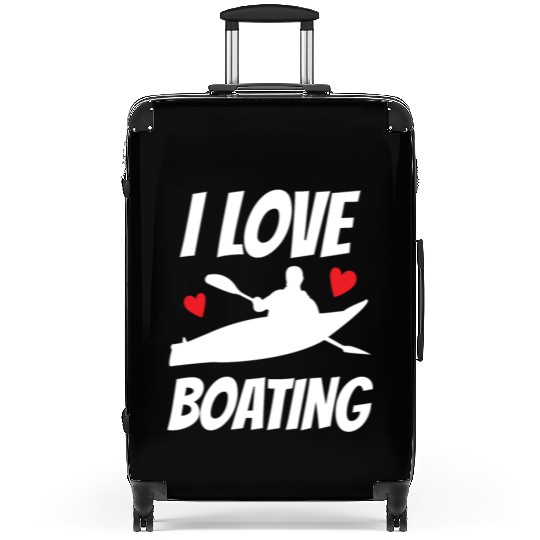 I Love Boating Kayak Boat Yacht Captain Ship Suitcases