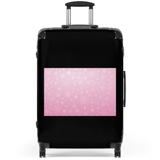 Abstract Pink Snowflakes Pattern Suitcases