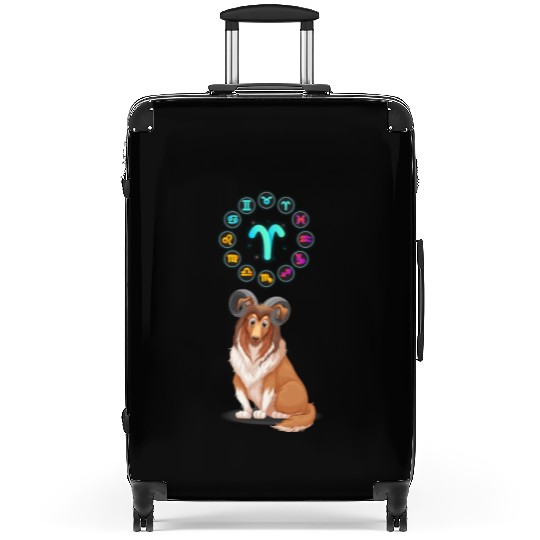 Funny Dog Lover Horoscope Aries Zodiac Sign Cool Suitcases