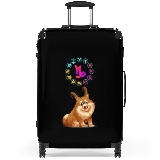 Funny Dog Lover Horoscope Capricorn Zodiac Sign Suitcases