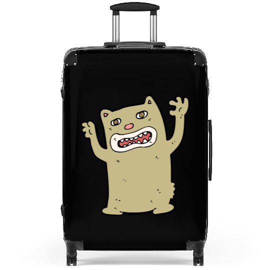 funny catzilla, cat lover Suitcases