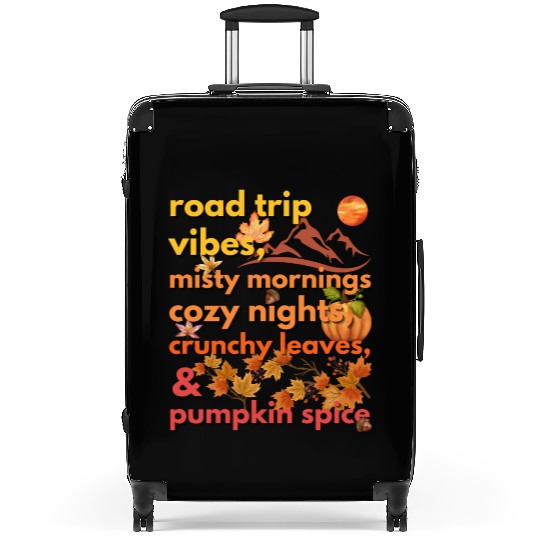 road trip vibes misty mornings cozy nights Suitcases