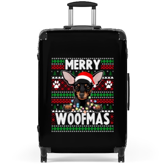 Chihuahua Christmas Lights Dog Lovers Xmas Pajama Suitcases