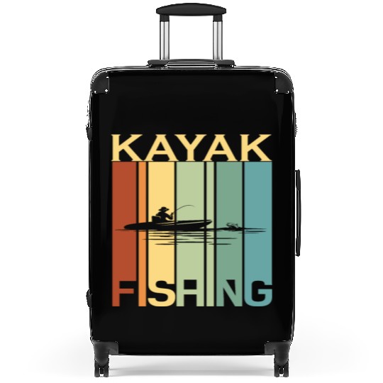 Kayak Fishing Fishing Fisherman Retro Vintage Suitcases