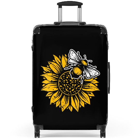 Womens Bumblebee Sunflower Springtime Save The Bee Suitcases