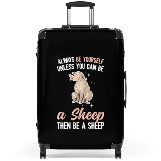 Cute Lamb Saying - Farmer & Sheep Suitcases