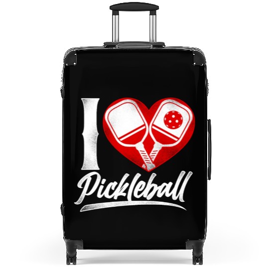 Pickleball Heart I Love Pickleball Suitcases