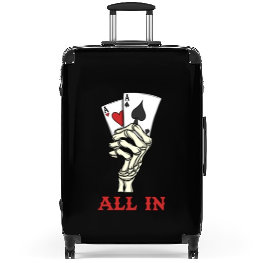 Poker Player Poker Cards Ace Skeleton Hand Poker Suitcases