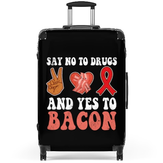 Peace Ribbon Week Awareness Yes Bacon Wear Red Suitcases