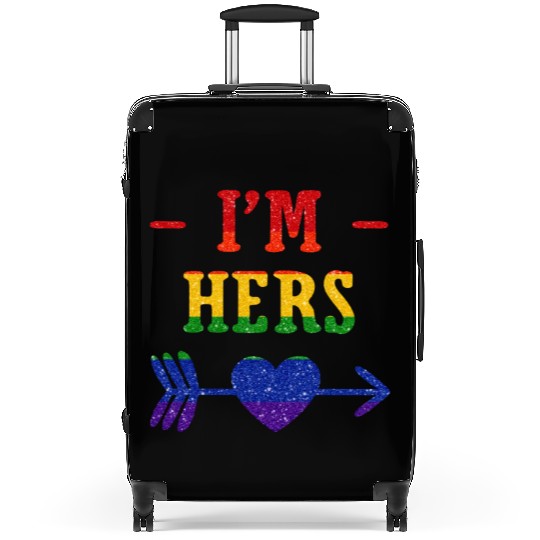 I'm Hers Lesbian Couple Matching Suitcases