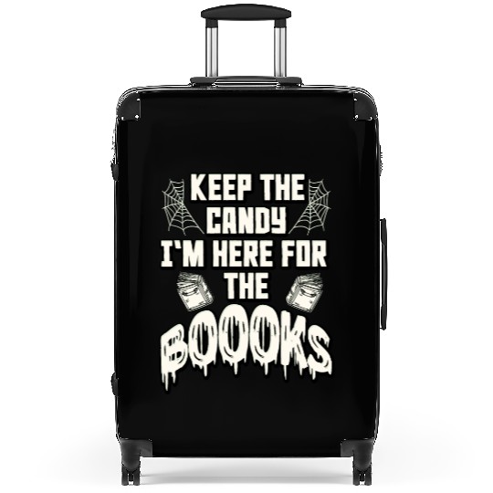 Here for The Books Funny Book Lover Halloween Suitcases