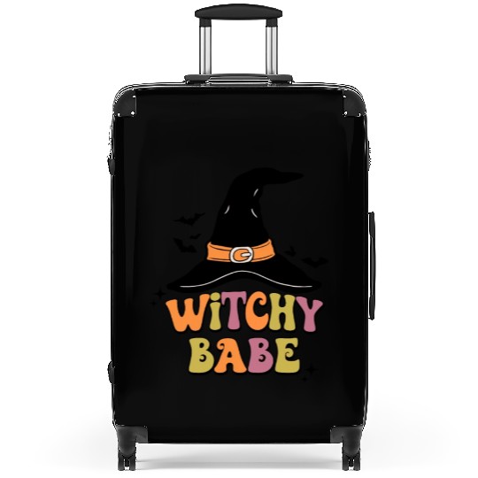 Withcy Babe Retro Halloween Witch Hat Suitcases