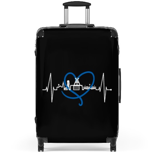Bochum Skyline Heartbeat Ruhrpott Germany Lover Suitcases