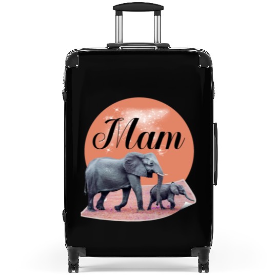 Mama Elephant Suitcases Cute Classic