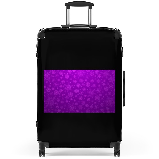 Purple Snowflakes Aesthetic Pattern Suitcases