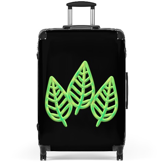 three leaves leaf icon nature green Suitcases