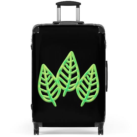 three leaves leaf icon nature green Suitcases
