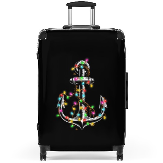 Christmas Lights Boating Sailing Cruise Boat Suitcases