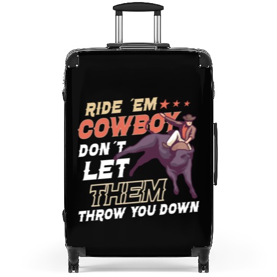 Rodeo Bull Riding Livestock Show Farmer Cattle Suitcases