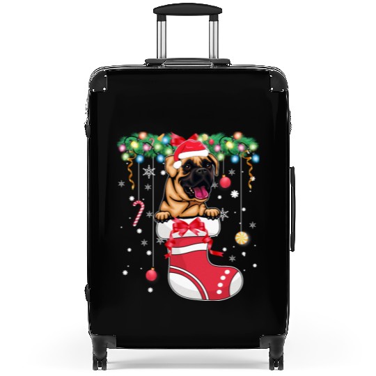 Dog Christmas Stocking - Boxer Dog Lover Christmas Suitcases