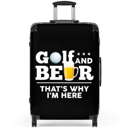 Golf and Beer Joke Dad Funny Fathers Day Drinking Suitcases