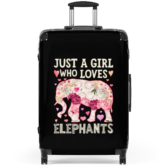 Elephant Just A Girl Who Loves Elephants Flower Wo Suitcases