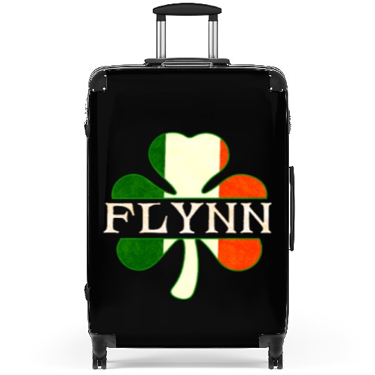 Flynn Irish Surname Ireland Flag Shamrock Suitcases
