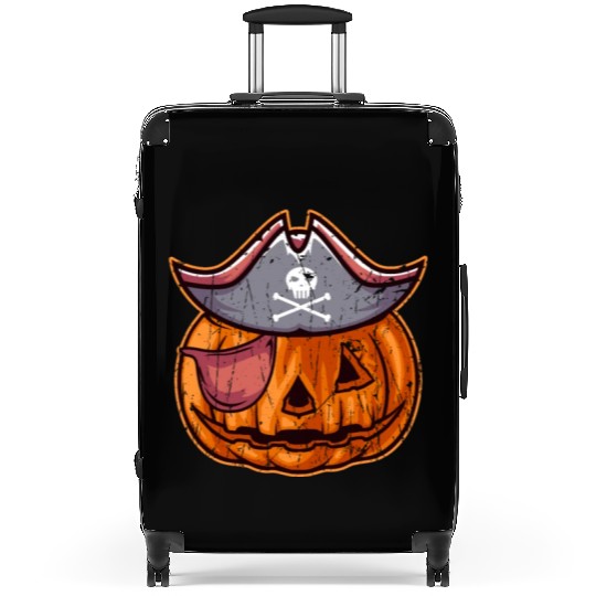 Pirate Pumpkin Head - scary pumkin Suitcases