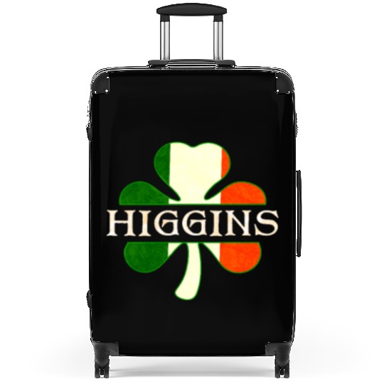 Higgins Irish Surname Ireland Flag Shamrock Suitcases