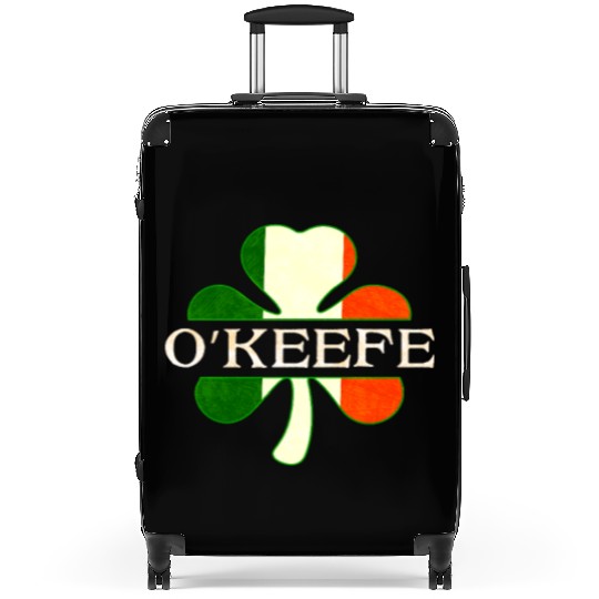 O'keefe Irish Surname Ireland Flag Shamrock Suitcases