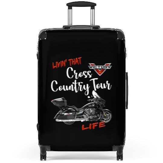 Livin That Cross Country Tour Life Motorcycle T Sh Suitcases