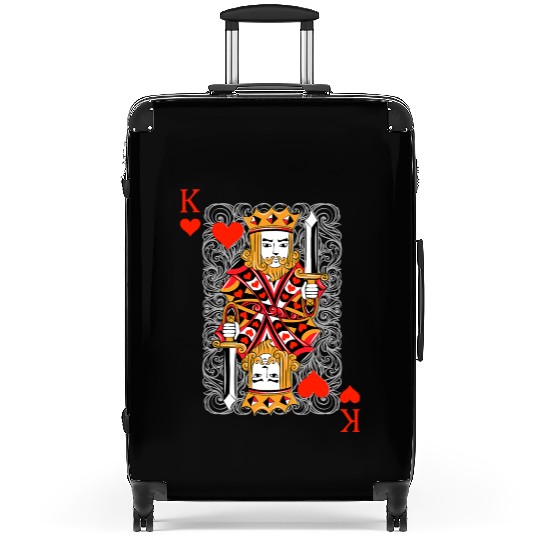 King of Hearts Blackjack Cards Poker 21 K Couple M Suitcases