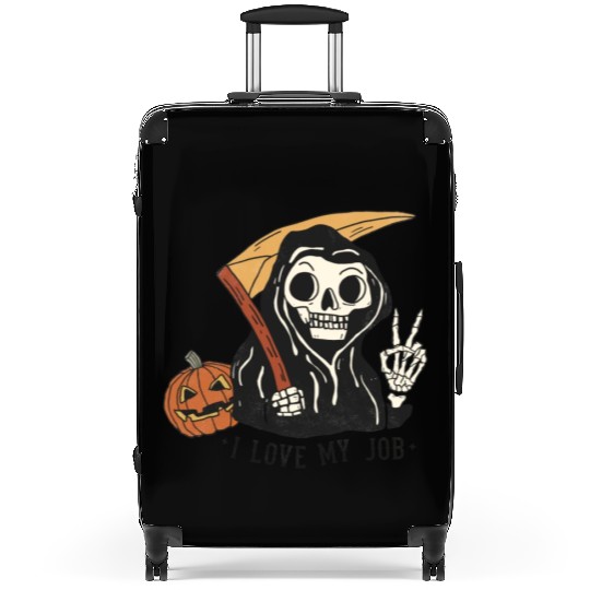 I Love my job grim reaper Suitcases