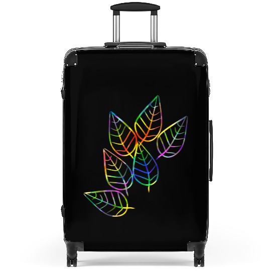 leaf icon nature colorful rgb leaves Suitcases