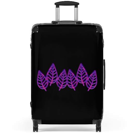 Leaves pattern leaf icon nature purple Suitcases