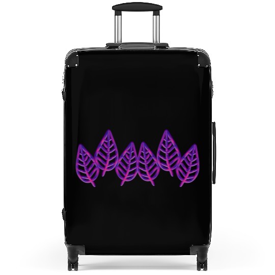Leaves pattern leaf icon nature purple Suitcases