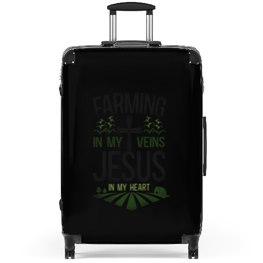 Farming Farmer Faith Christian Suitcases